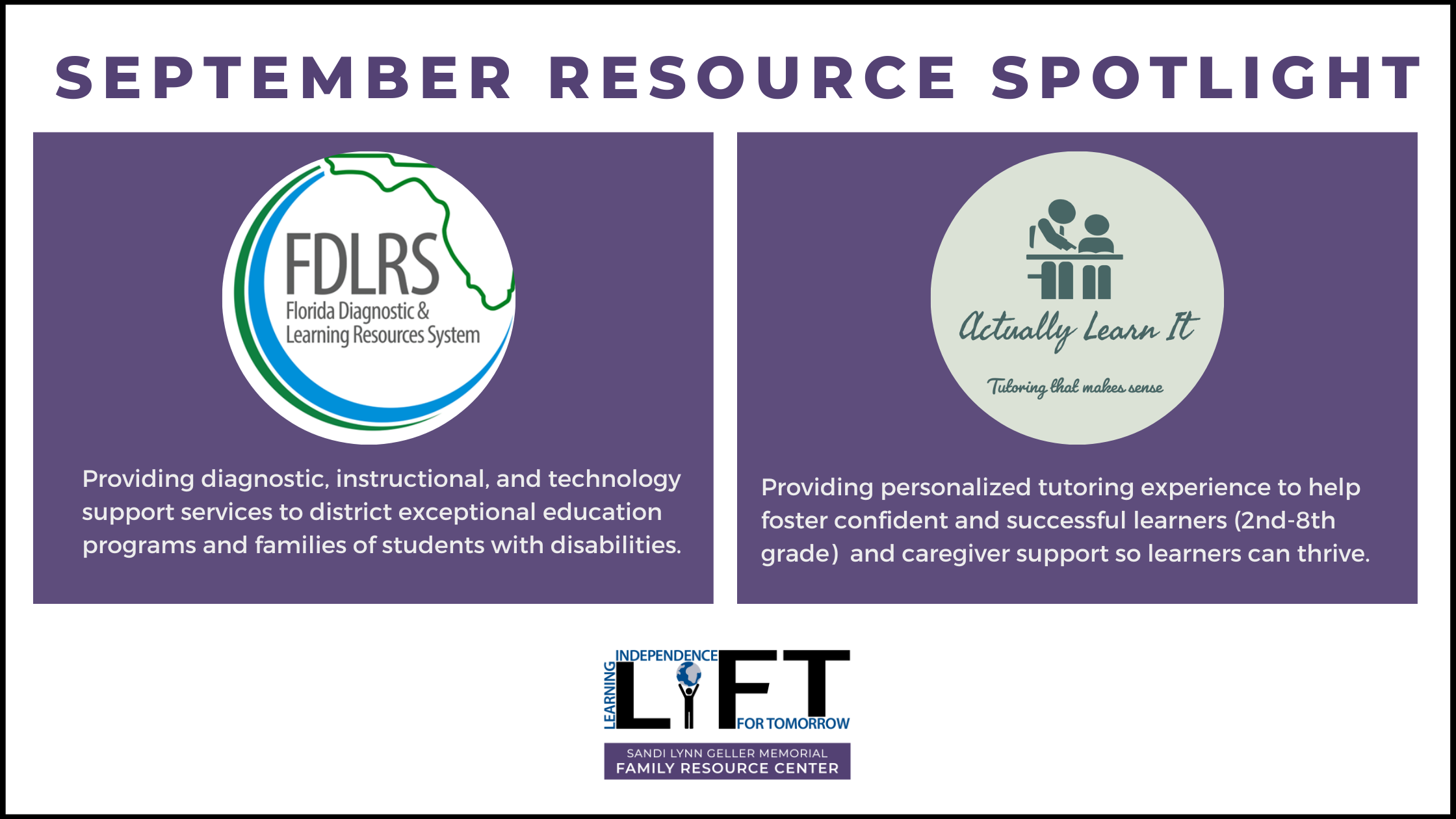 September Resource Spotlight: FDLRS & Actually Learn It