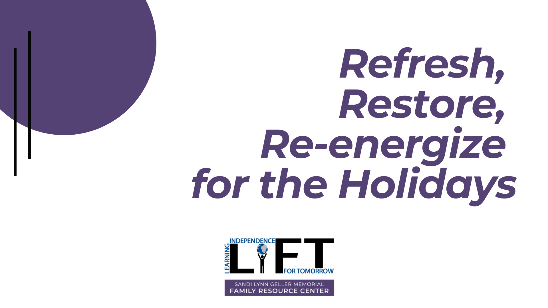 Refresh, Restore, and Re-energize for the Holidays