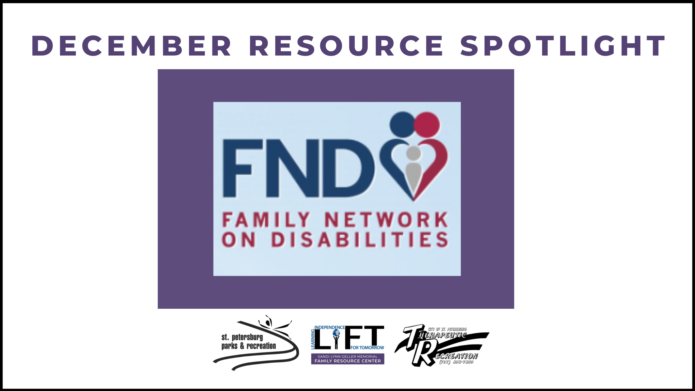 December Resource Spotlight: Family Network on Disabilities